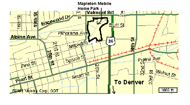 street map of boulder